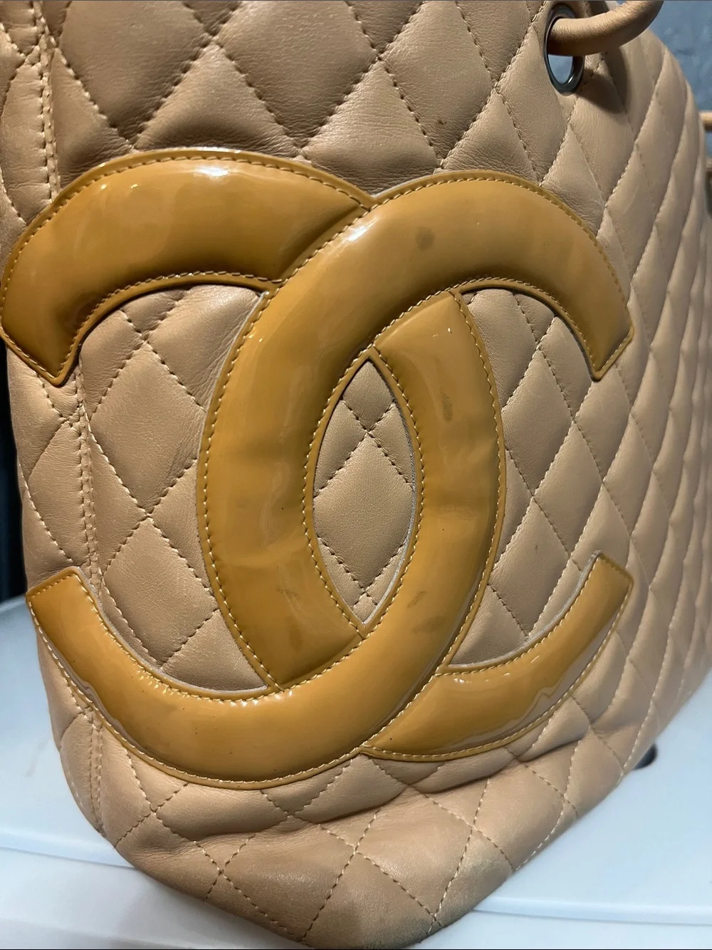 🧡 CHANEL Quilted Calfskin Large Cambon Tote Bag